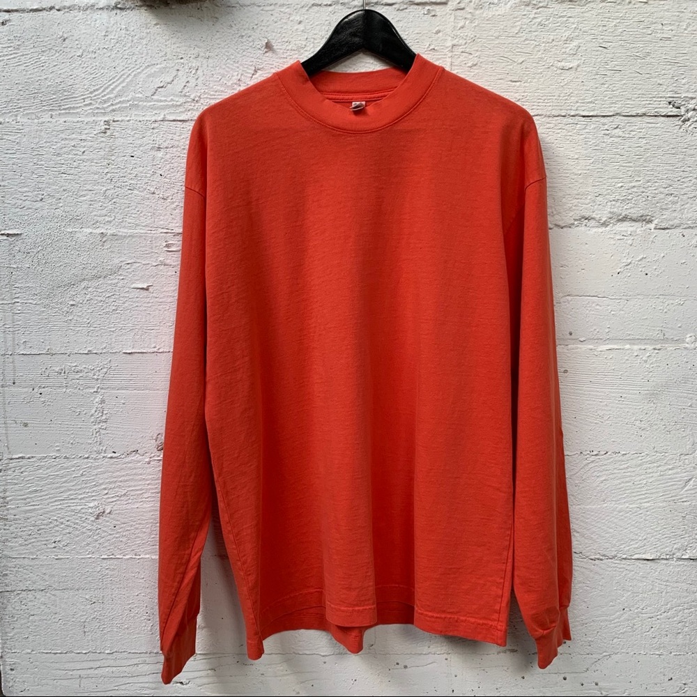 american apparel orange oversized mockneck shirt💕